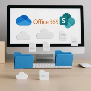 Formateur angevin expliquant OneDrive et SharePoint dans Office 365